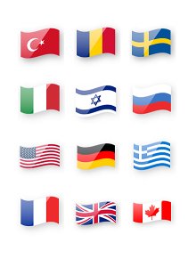 Флаги разных стран