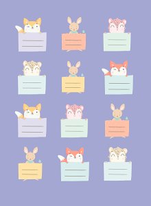 Зверушки с табличками